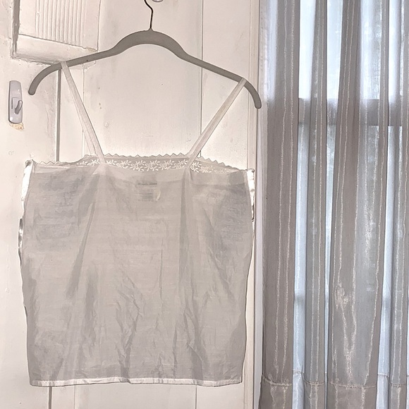 Laurèl Vintage Embroidered Cotton Tank Top Size S - Picture 7 of 10